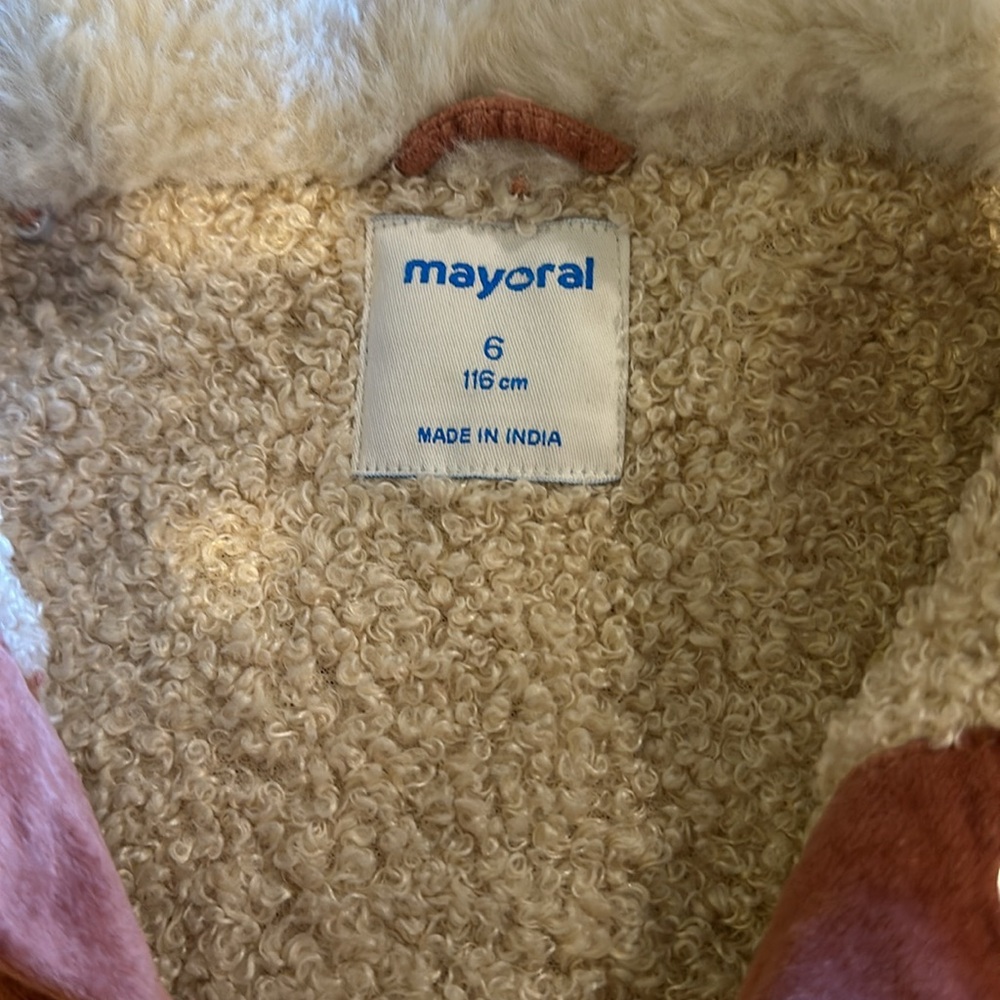 Mayoral size 6 fall jacket! Perfect condition. Cozy lining - Picture 3 of 6